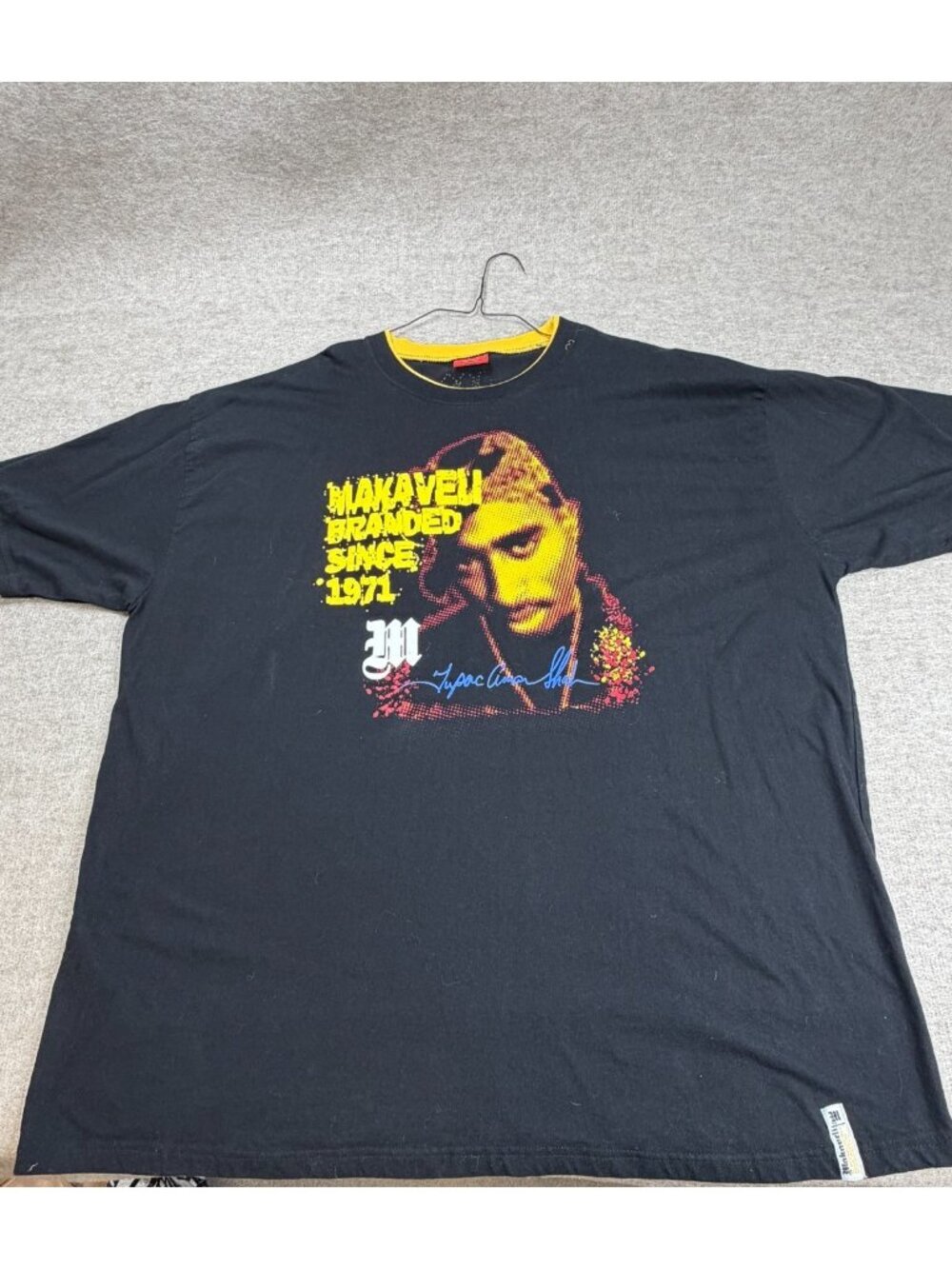 Makaveli Shirt 4X Black Tupac Y2K Vintage